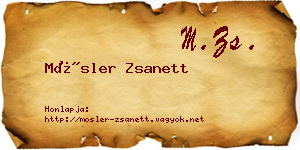 Mösler Zsanett névjegykártya